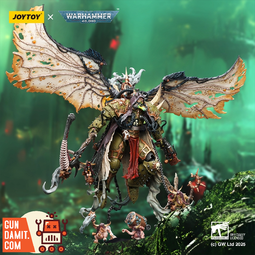 JoyToy JT02564 1/18 Warhammer 40K Mortarion Daemon Primarch of Nurgle with Ancient weapons The Lantern and  Silence