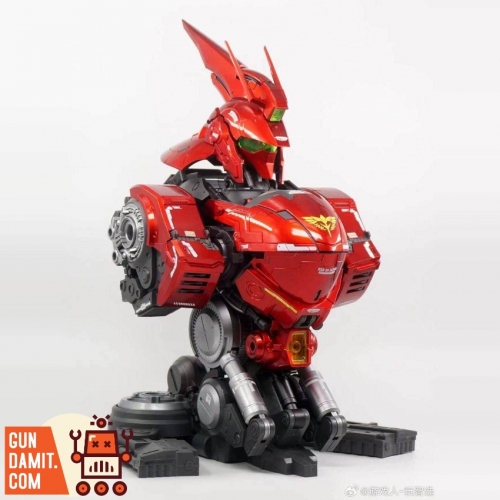 Noah Model 1/35 MSN-04 Sazabi Bust Model Kit Chrome Version