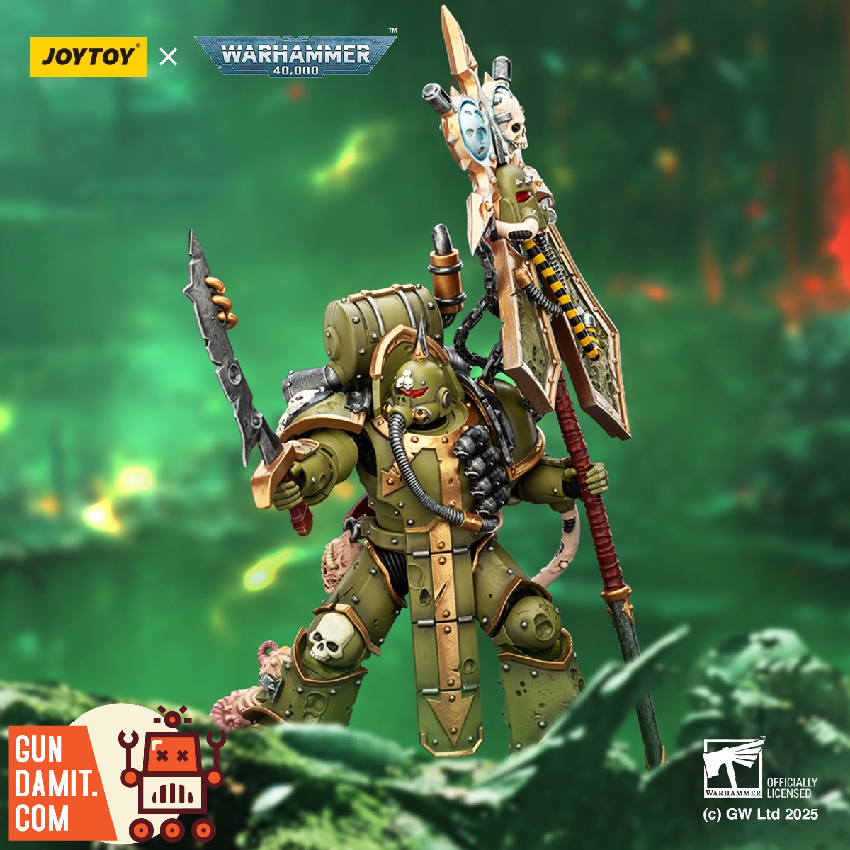 [Pre-Order] JoyToy JT02915 1/18 Warhammer 40K Death Guard Plague Marine Icon bearer with Boltgun and Plague knife
