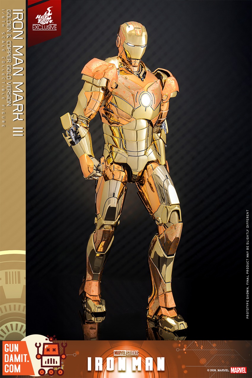 Hot Toys 1/6 MMS848D78 Iron Man Mark III Golden | GunDamit.com