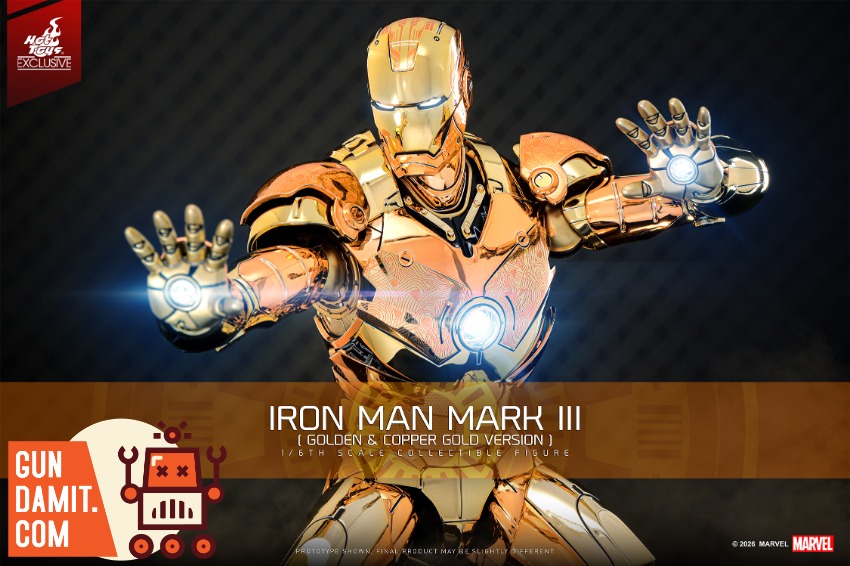 Hot Toys 1/6 MMS848D78 Iron Man Mark III Golden | GunDamit.com