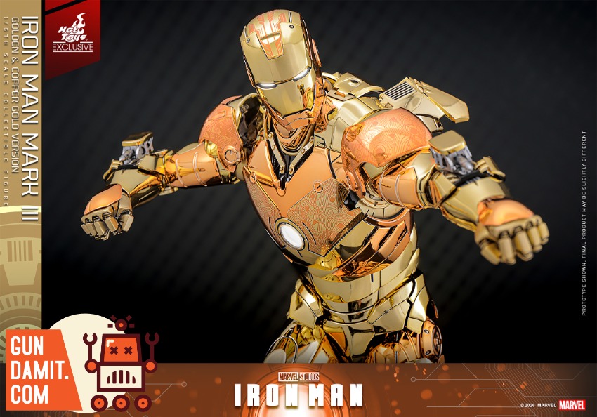 Hot Toys 1/6 MMS848D78 Iron Man Mark III Golden | GunDamit.com