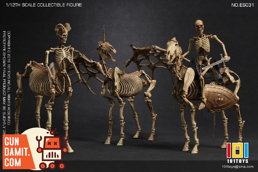 101TOYS 1/12 NO.ES031 Palm Elf Series Skeleton Movable Horse