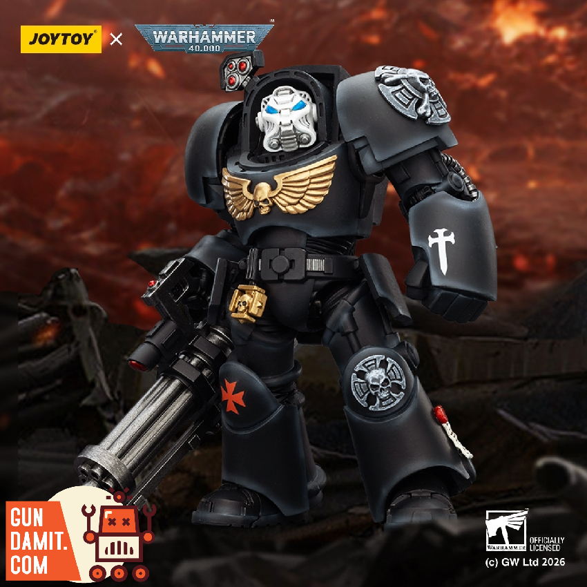 JoyToy JT03110 1/18 Warhammer 40K Black Templars Terminator 3 with Power Fist and Assault Cannon