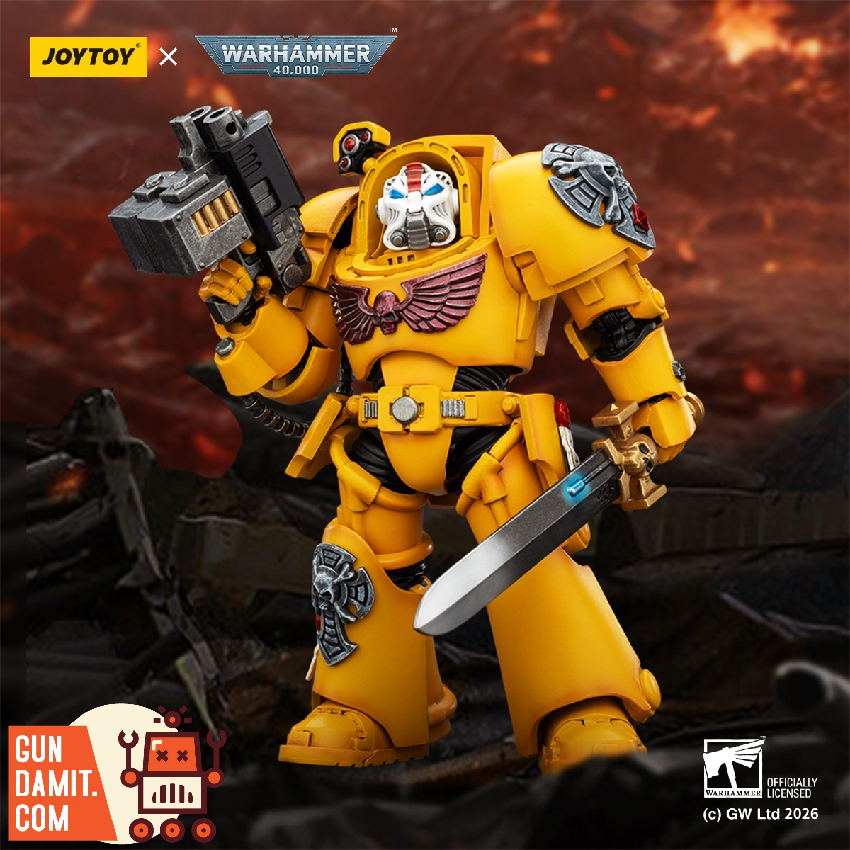 JoyToy JT03158 1/18 Warhammer 40K Imperial Fists Terminator 1 with Power Sword and Storm Bolter