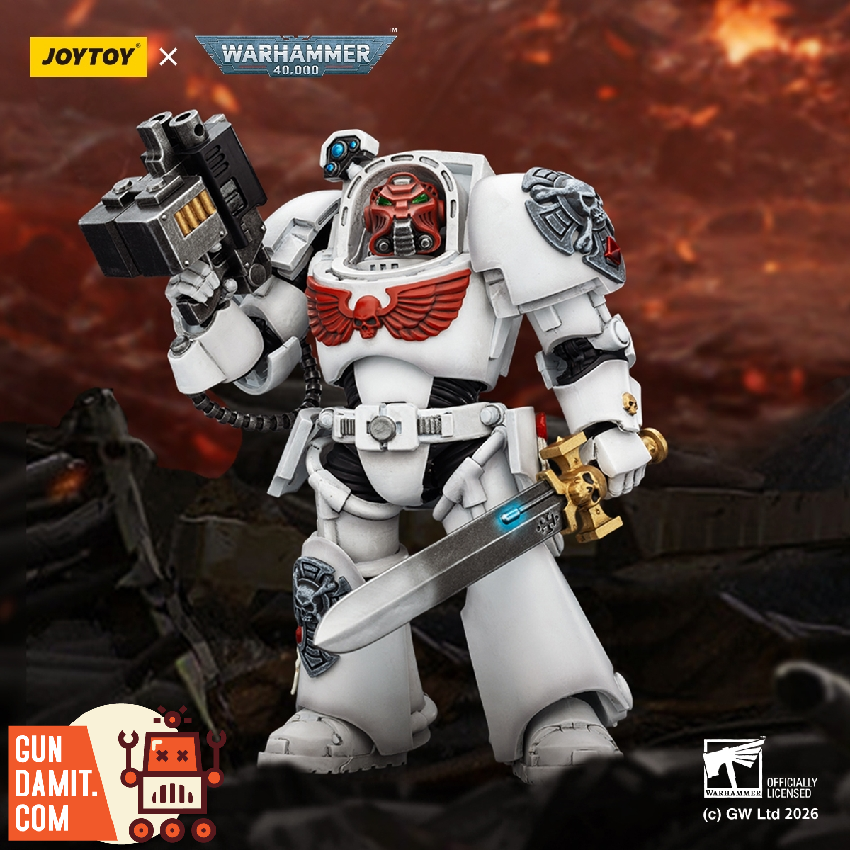 JoyToy JT03189 1/18 Warhammer 40K White Scars Terminator 1 with Power Sword and Storm Bolter