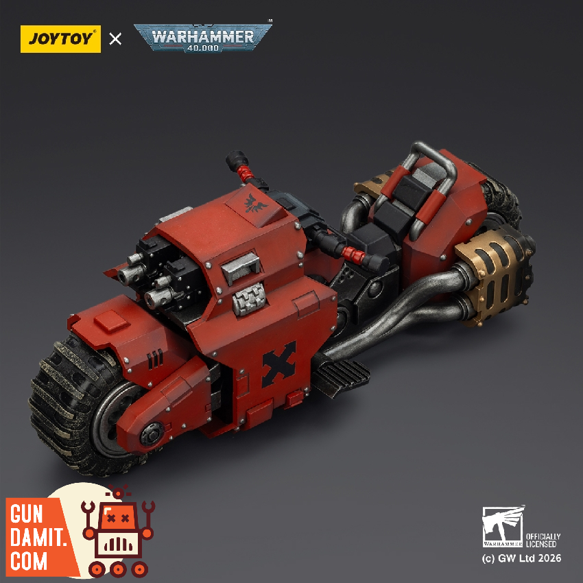 JoyToy JT03752 1/18 Warhammer 40K Blood Angels Raider-pattern Combat Bike with twin-linked bolt rifles