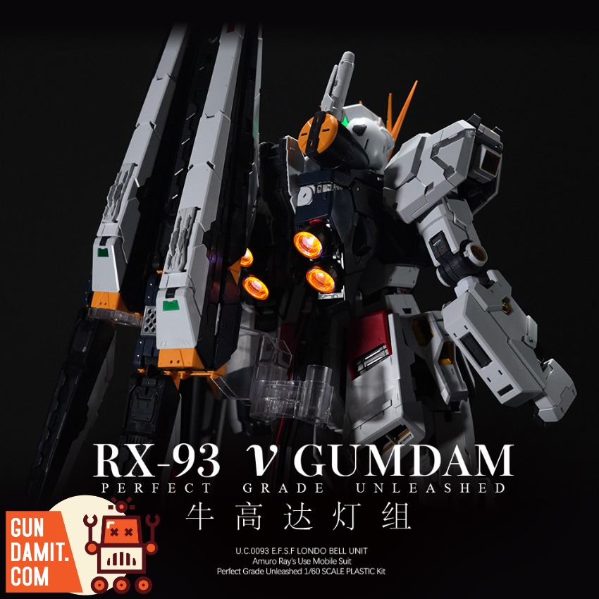 【PGU】RX-93 vガンダム LED有り【全塗装/完成品】1/60 PG Perfect Grade Unleashed RX-93 Nu V Gundam 1/60 scale model kit