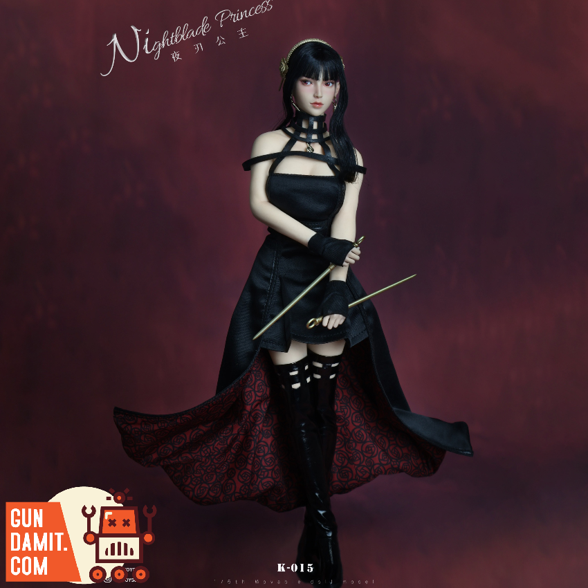 [Pre-Order] Jk Toys 1/6 K-015 Nightblade Princess Yor Forger Cosplay Ver. Head Sculpt & Outfit Set