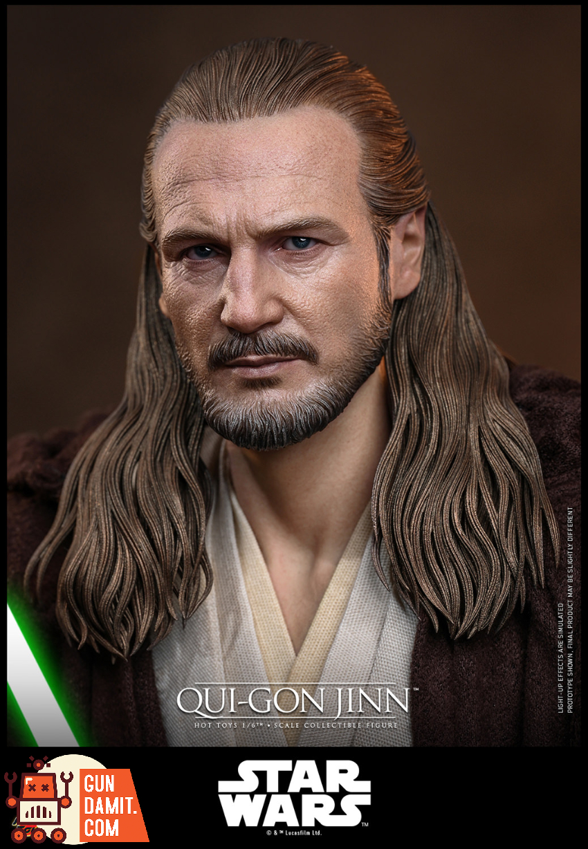 Hot Toys MMS880 Qui-Gon Jinn Hair Carving Ver. 1/6 | GunDamit.com