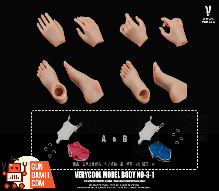 Verycool VCD-03-1A 1/6 Silicone Female Body Fair Skin | GunDamit.com