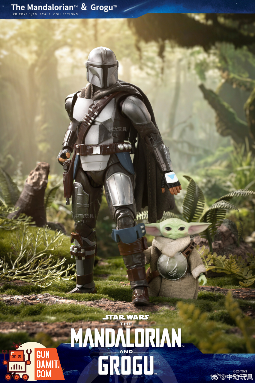 STAR WARS THE MANDALORIAN 80cm 2体セット ZT Toys 1/10 Star Wars The Mandalorian & Grogu Set of 2 | GunDamit.com