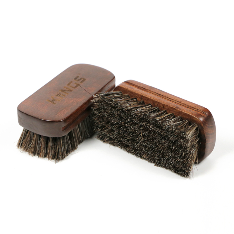 Small wooden horse hair brush T-637