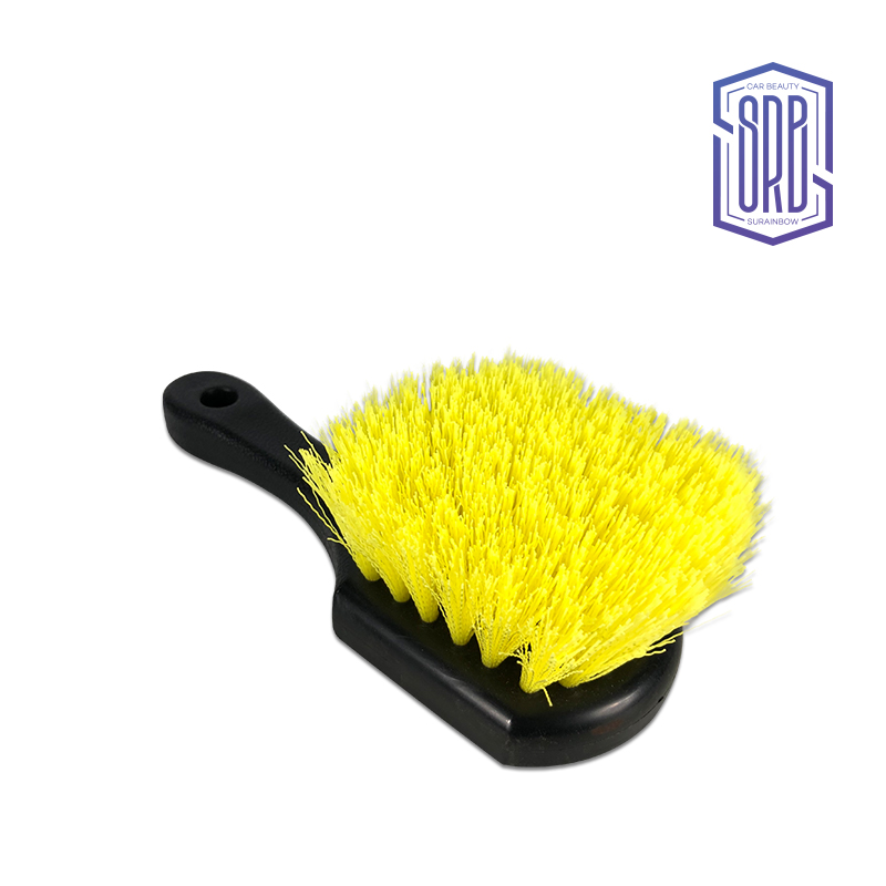 Car cleaning tool Yellow tire Brush