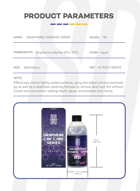 Ceramic Spray Coating Graphene Detail Spray R6