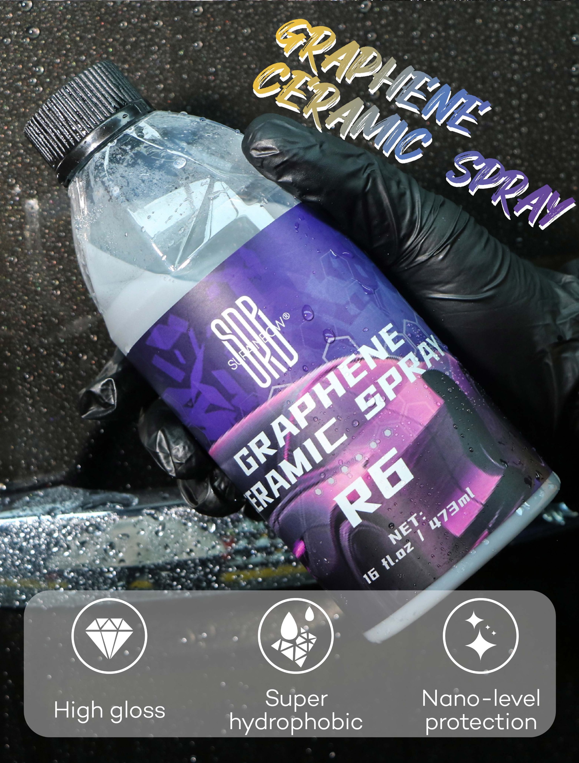 Ceramic Spray Coating Graphene Detail Spray R6