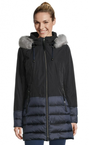 women's down coat with contrast color