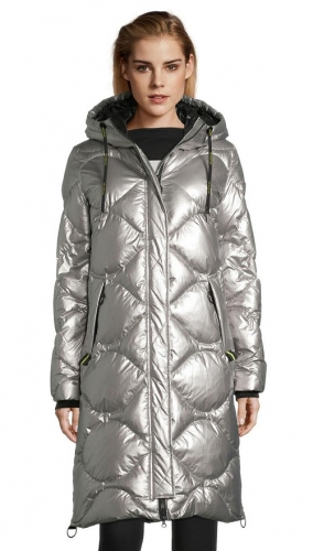 Women's shiny down coat