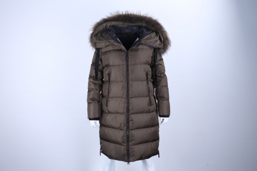 PADDED PUFFER LONG SLEEVE HOOD COAT