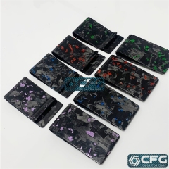 Colorized Forged Carbon Fiber Money Clip, Wholesale Only