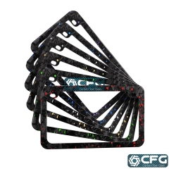 Colorized Forged Carbon Fiber License Plate Frame