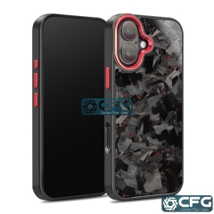 TPU Framed Forged Carbon Fiber Phone Case for iPhone 16 series