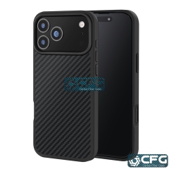 Shockproof Kevlar Aramid Fiber Panel and TPU frame Integrated Injection Made Cases for iPhone 17 Series