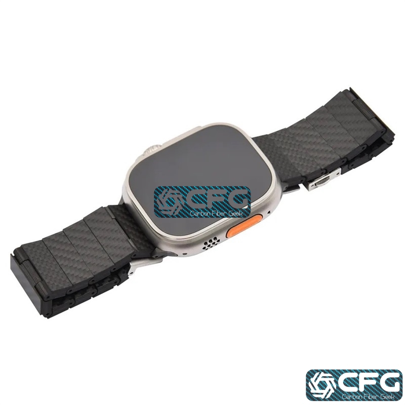 Carbon Fiber Watchband for Apple Watch S7/8/9/10/SE, Ultra Ultra 2