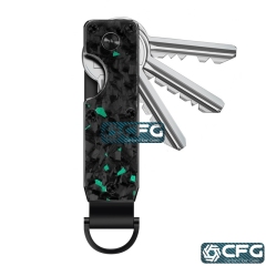 Minimalist Forged Carbon Fiber Key Organizer, Real Carbon with Colors