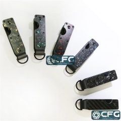 Minimalist Forged Carbon Fiber Key Organizer, Real Carbon with Colors