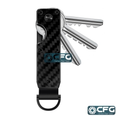 Minimalist Forged Carbon Fiber Key Organizer, Real Carbon with Colors