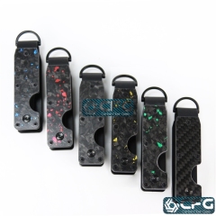 Minimalist Forged Carbon Fiber Key Organizer, Real Carbon with Colors