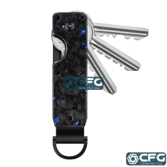 Minimalist Forged Carbon Fiber Key Organizer, Real Carbon with Colors