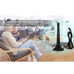 3dBi Gain Small Sucker Antenna TV Male with Two Adapters CDEBYTE TXFM-XPL-300TV for Radio Frequency Band Magnetic Base IoT