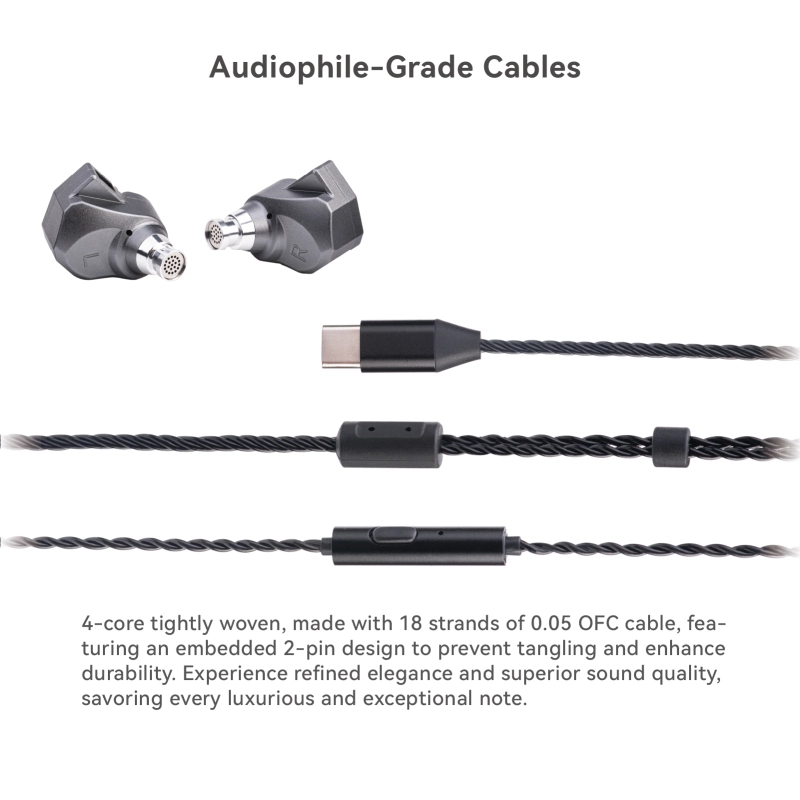 TINHIFI C2-2025 Best Budget In Ear Earphones C2 Upgraded Mech Style High Fidelity Earphones, Suitable for PU+LCP Driver Gaming, Work, and Learning Experience High Fidelity, Gaming, Work, and Learning Mech Style Design and PU+LCP Driver Program