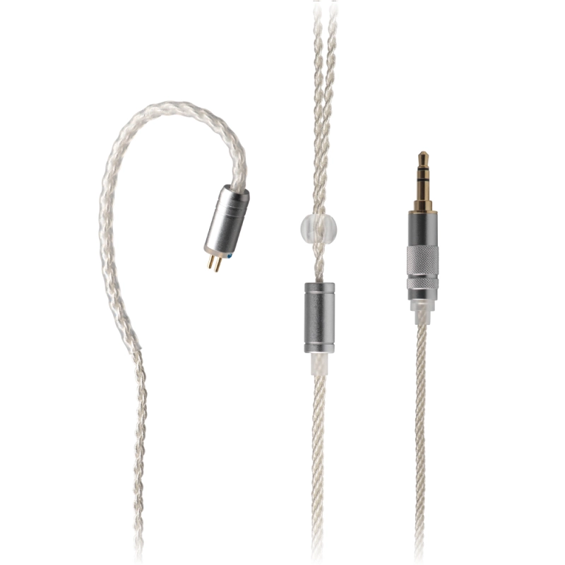 TINHIFI T2 DLC Earphone Dual Dynamic Earbuds Strong Rhythm Metal Earphones Silver Interchangeable Cable