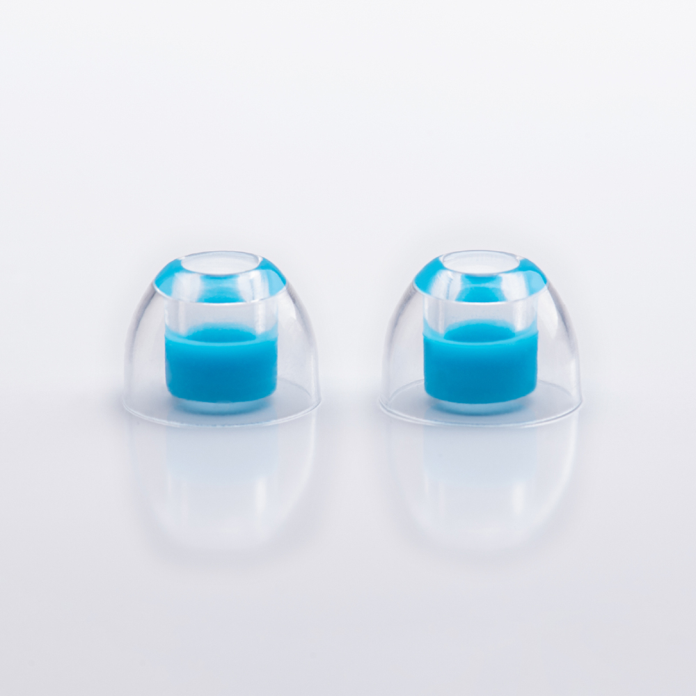 TINHIFI Liquid Silicone Ear Tips, 3 Pairs Soft Transparent Replacement Earbuds for IEM In-Ear Monitors, Compatible with HiFi Wired Earphones, Comfortable Fit and Noise Isolation, XS S M L