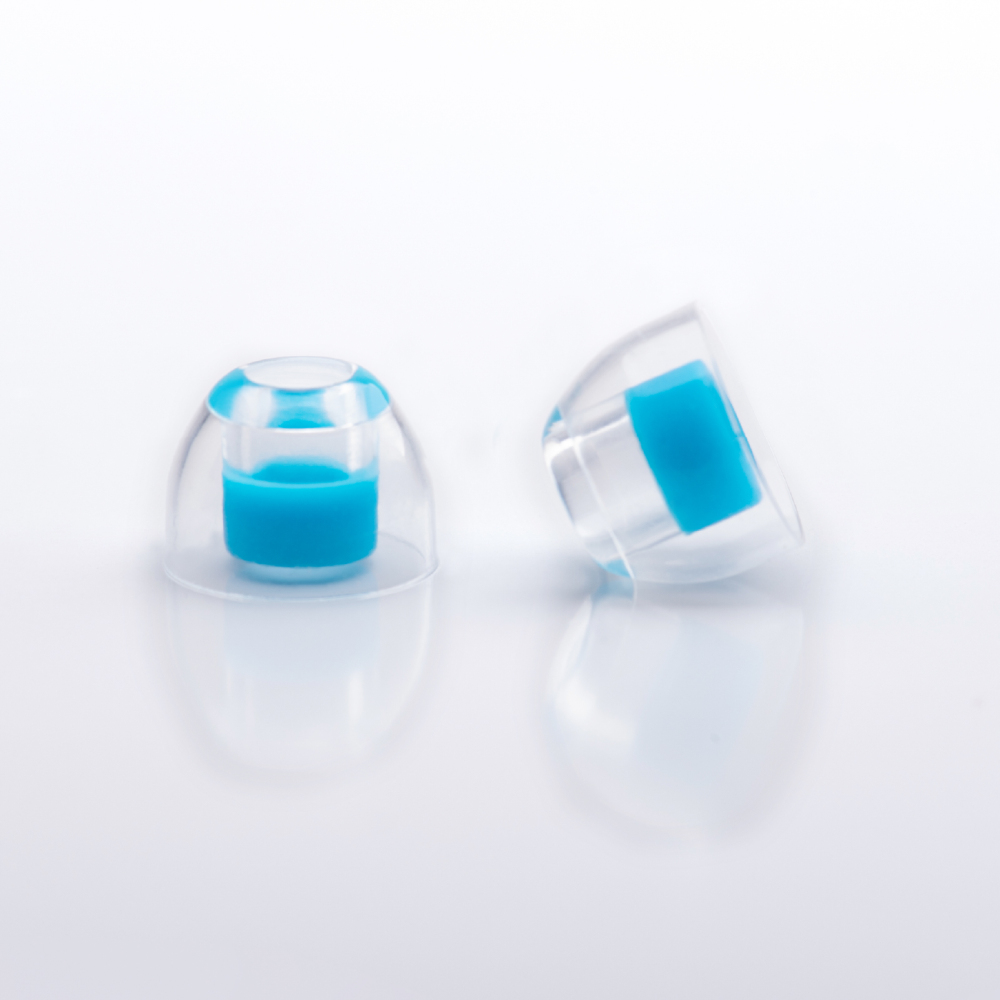 TINHIFI Liquid Silicone Ear Tips, 3 Pairs Soft Transparent Replacement Earbuds for IEM In-Ear Monitors, Compatible with HiFi Wired Earphones, Comfortable Fit and Noise Isolation, XS S M L