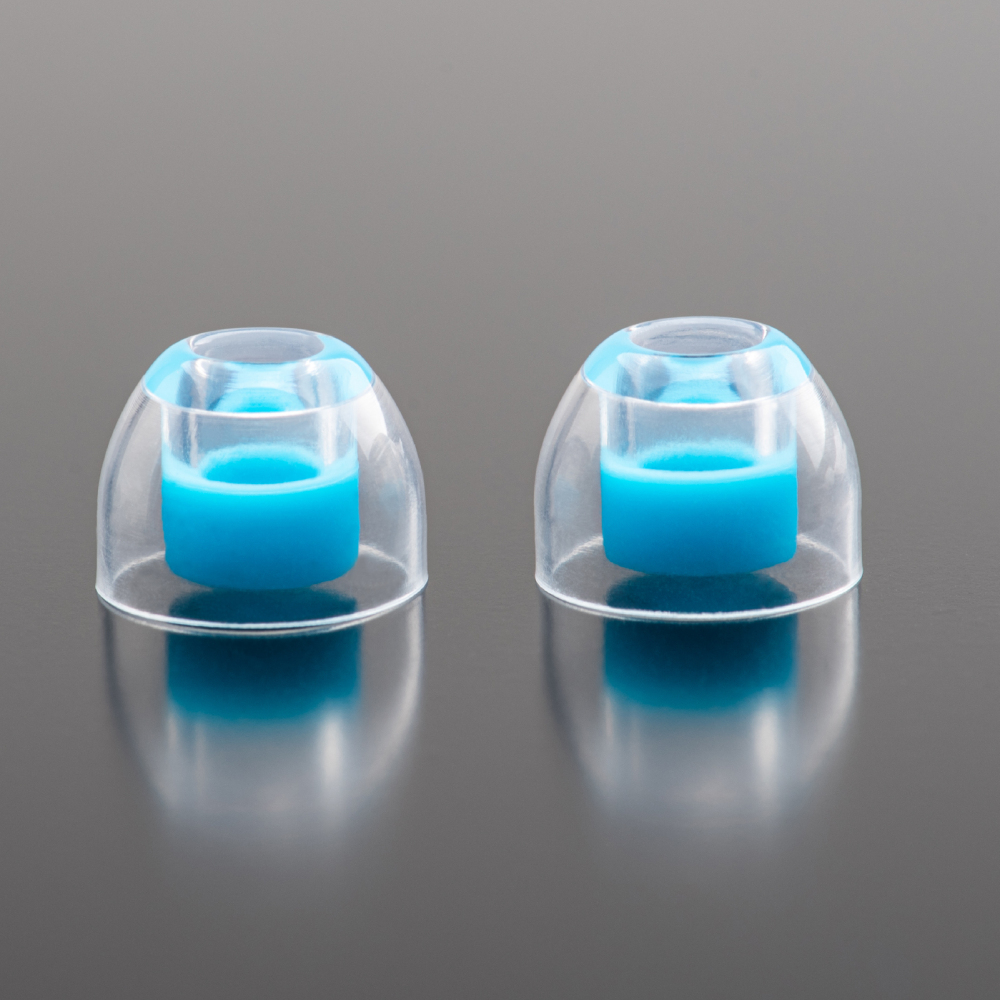 TINHIFI Liquid Silicone Ear Tips, 3 Pairs Soft Transparent Replacement Earbuds for IEM In-Ear Monitors, Compatible with HiFi Wired Earphones, Comfortable Fit and Noise Isolation, XS S M L