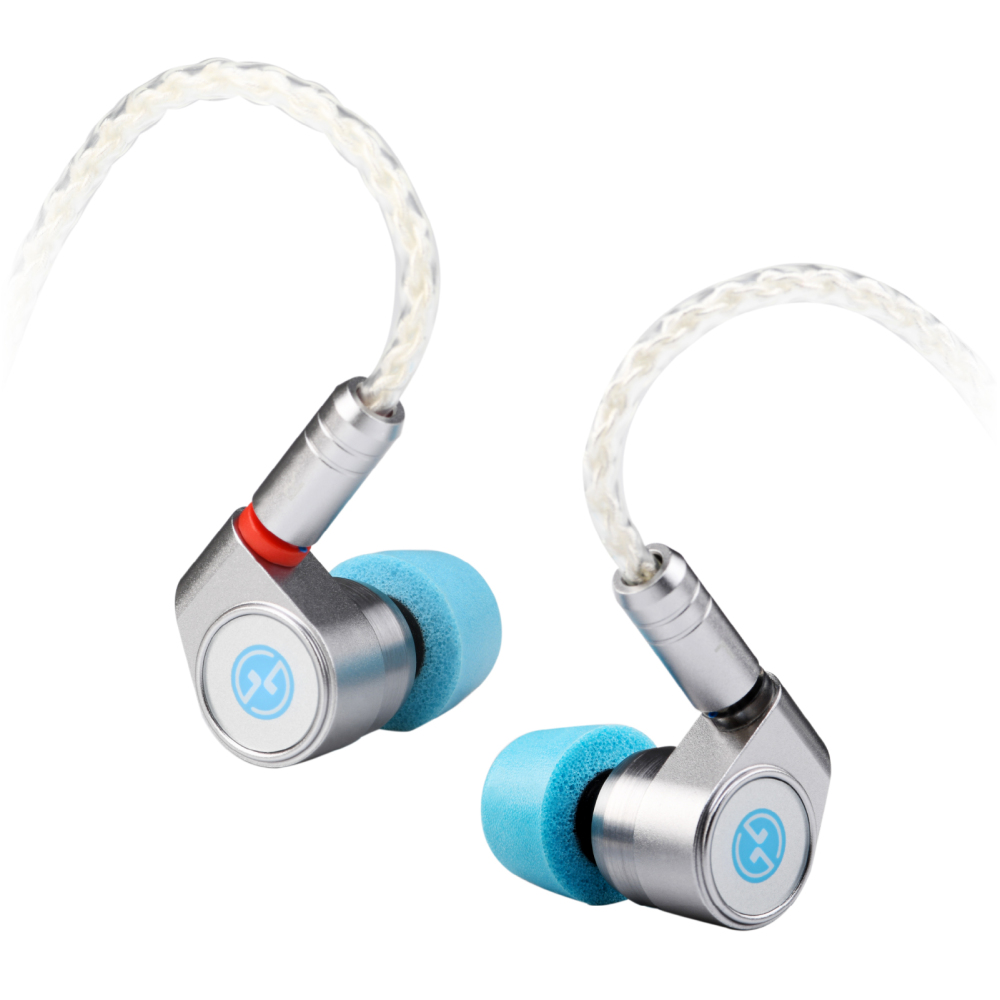 TINHIFI T2 DLC Dual Dynamic Driver Metal IEM Earphones – CNC Precision Silver In-Ear Headphones with Interchangeable MMCX Cable, Powerful Rhythm Bass, HiFi Wired Earbuds for Music & Gaming | $49