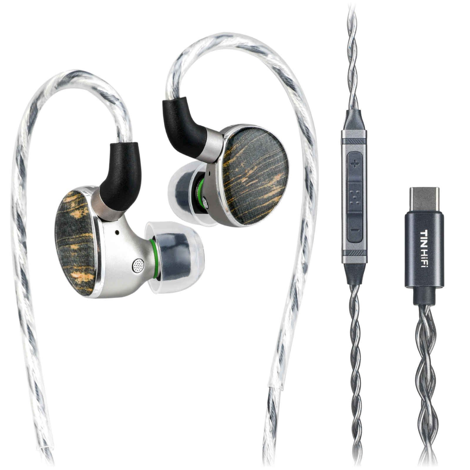 TINHIFI T6 HiFi In-Ear Monitor IEM, 1DD+1 Planar Hybrid Wired Earphones, Flagship Dynamic Driver, 3 Sound Tuning Styles with 6 Nozzles, Gaming & Studio Monitor Audiophile Earbuds