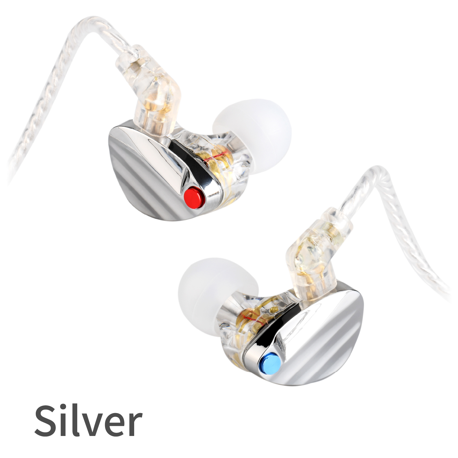 TINHIFI HUO Hybrid In Ear Monitor Earphones, 10mm Dual-Magnet Dynamic Driver + Balanced Armature, Metal Faceplate, Detachable QDC 2-Pin Cable, with Carrying Case