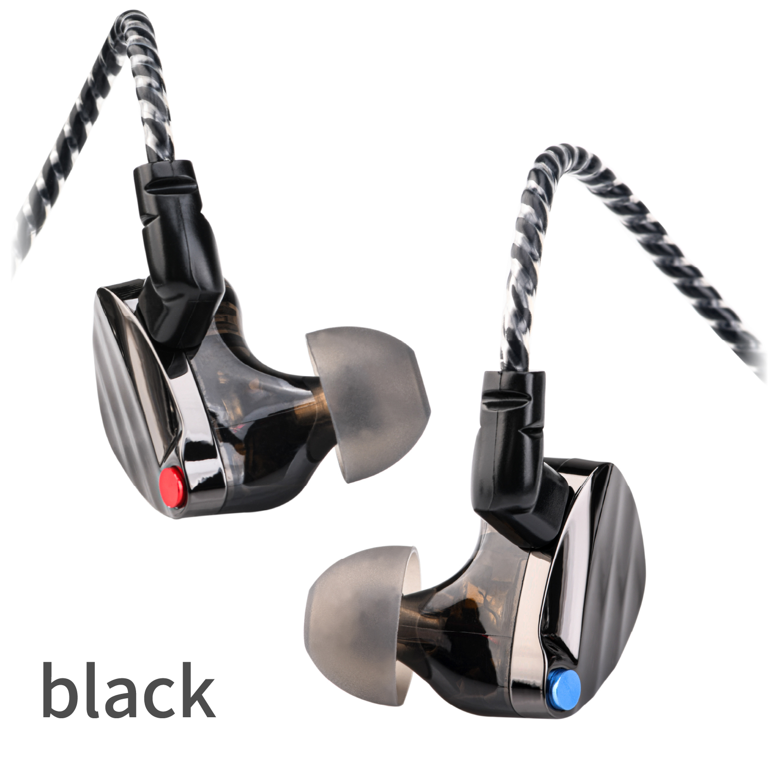 TINHIFI HUO Hybrid In Ear Monitor Earphones, 10mm Dual-Magnet Dynamic Driver + Balanced Armature, Metal Faceplate, Detachable QDC 2-Pin Cable, with Carrying Case