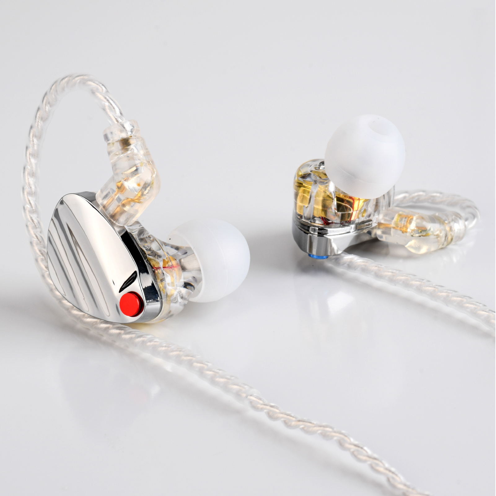 TINHIFI HUO Hybrid In Ear Monitor Earphones, 10mm Dual-Magnet Dynamic Driver + Balanced Armature, Metal Faceplate, Detachable QDC 2-Pin Cable, with Carrying Case