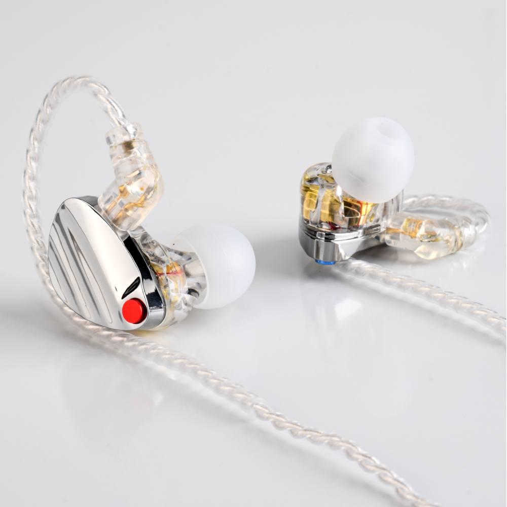 TINHIFI HUO Hybrid In Ear Monitor Earphones, 10mm Dual-Magnet Dynamic Driver + Balanced Armature, Metal Faceplate, Detachable QDC 2-Pin Cable, with Carrying Case
