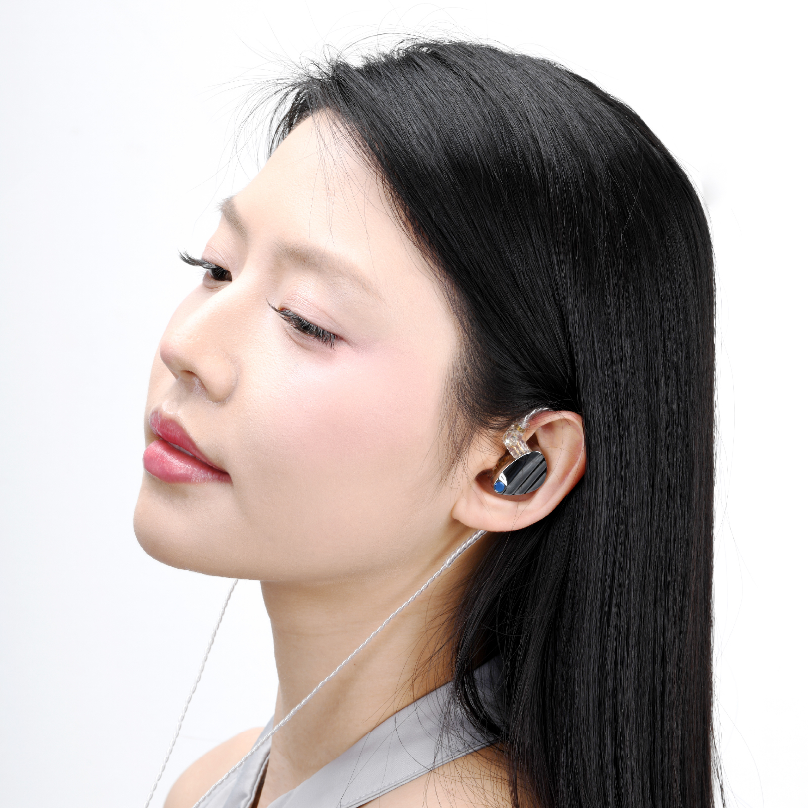 TINHIFI HUO Hybrid In Ear Monitor Earphones, 10mm Dual-Magnet Dynamic Driver + Balanced Armature, Metal Faceplate, Detachable QDC 2-Pin Cable, with Carrying Case