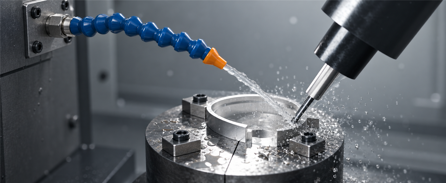 Illustration of CNC machining for an aluminum acoustic housing
