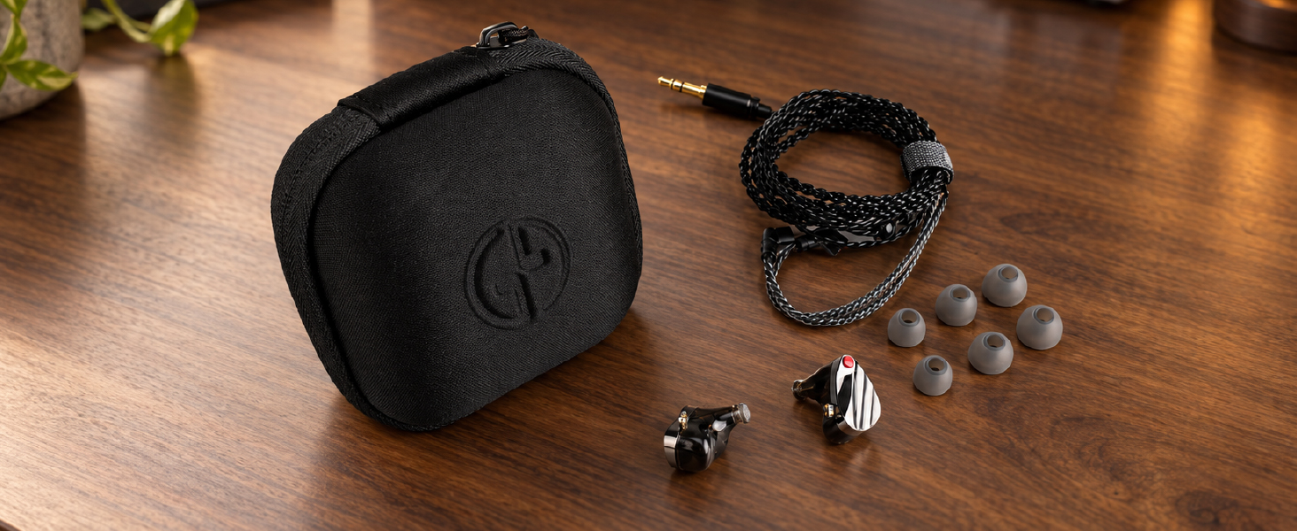 TINHIFI HUO detachable cable and carrying case