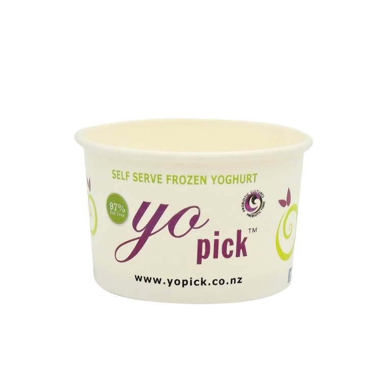 Biodegradable စိတ်ကြိုက်ရိုက်နှိပ်ထားသော Ice Cream စက္ကူခွက်