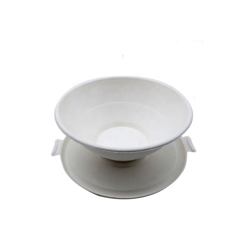 Disposable Eco Friendly Sugarcane Bagasse Pulp Box Bowl With Lid
